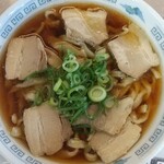 麺処 若武者 弐號店 大正浪漫 ラーメン 名物温泉ぶためし みどり湯食堂 - 黒煮干し中華そば(手打ち極太)＋大盛(^^)v