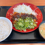 かつや - ねぎ味噌チキンカツ定食