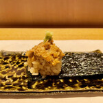 鮓 きずな - 余市あん肝 奈良漬け、三重県伊勢湾 一番海苔