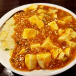 大珍飯店 - マーポチャーハン+半ラーメン