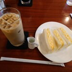 Cafe Sanbankan - 令和5年5月
                      モーニングセット 500円
                      タマゴサンド、アイスコーヒー