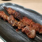 蘭州拉麺店 火焔山 - 烤羊肉串。