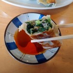 中国家庭料理 大福元 - いつもの餃子の断面