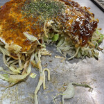 Okonomiyaki Hiroshima - 断面