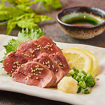 Beef liver sashimi cooked at low temperature