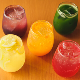 We have a wide variety of drinks, including colorful fruit sours.