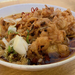 一由そば - ジャンボゲソ天アップ