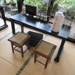 Kaiseki Teuchi Soba Kyouya - 庭園側のカウンター席♪