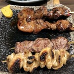 鳥やき串英 - レバー焼　はつ焼　皮