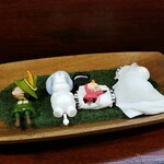 キッチン ブルー グローブ - ムーミンの置物