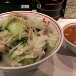 蒙古タンメン中本 - 湯麺（７３０円）＋野菜大盛（６０円）＋背脂（６０円）＋麻婆豆腐単品（１２０円）となります。