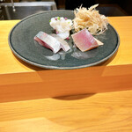 きく家 - お造り　カツオ、アジ、タコ