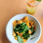 La Brianza - その後のイベントにていただいたパスタ。リグーリア風バジルペーストのマルタリアーティです。歯切れのいいパスタにバジルの香り風味もたっぷりのソースが絡んで抜群美味しかったです!!＼(^o^)／