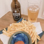 野毛商店 - ポテトフライ/ホッピーセット(白)