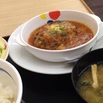 松屋 - 2014/11/10 香味野菜のミートソースハンバーグ定食