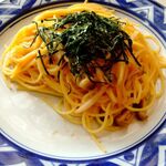 「明太子としめじのスパゲッティ」