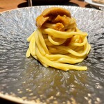 ワインキッチン コメット - 北海道産　極上おがわの雲丹のトマトクリームソース　自家製手打ちキタッラ