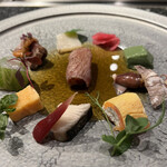 鉄板 磁.N's - メリーゴーランドの様な、見るからに美しくて美味しい、最初のオードブル。全て手が混んでて、食べるのが勿体ないと思ってしまいます。