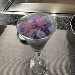 鉄板 磁.N's - 途中の口直しのシャーベット。この一品で一息つく。