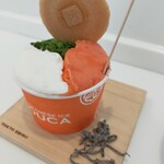 ジャパニーズアイス櫻花 - 濃抹茶、苺シャーベット、牛乳アイス