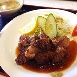 神楽亭 - サイコロステーキ定食