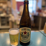 やじ満 - 瓶ビールサッポロラガービール650円