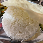 ナンカレー&炭火焼亭 koila - パパド、ライス（日本米とバスマティライスのミックス）