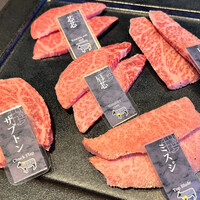 牛の達人 GINZA - 和牛希少部位盛合わせ
                    芯芯、肩芯、ミスジ、ザブトン、トモ三角