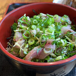 お食事処　燦 - あじたたき丼 980円。
