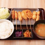 꼬치 커틀릿 정식