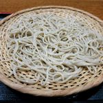 手打そば むそう庵 - つけとろセイロの麺のアップ