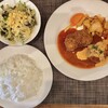 Bisutoro Baba - 「Cランチ.カニコロと煮込みハンバーグ」@1550(土日祝価格・デザート付き)