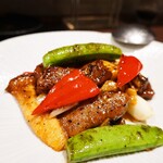 口福菜 亀吉 - 知多牛の上海式黒胡椒炒め