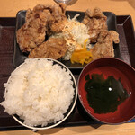 焼き鳥ゑびす - 鶏唐揚げ盛り合わせ定食