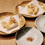 花いち - あおりいかと干いも天ぷら