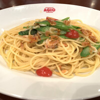 マーケットレストラン AGIO ルミネ横浜店 - 桜エビとアスパラのスパゲッティ
