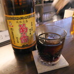 Bar ic - 泡盛「菊之露」5年古酒。沖縄で好まれるコーヒー割りにしてもらった、40度だがスルスル入る味♪