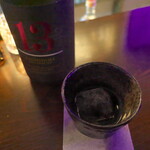 Bar ic - 芋焼酎「13」。店長の名前に掛けて、仕入れたものとか。さつま芋の味わいが濃厚！