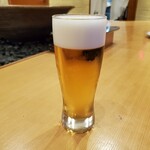 酒彩蕎麦 初代 - 生ビール（中）