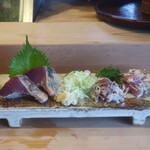 Kamakura Kohana Sushi - 鰹炙りと鰹叩きの盛合せ