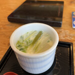 いわ志 - アスパラと青さの茶碗蒸し
