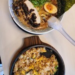 丸源ラーメン 南国バイパス店 - 黒醤油とんこつ　チャーハンセット