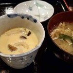 柚 - 茶碗蒸しとお味噌汁