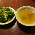 メヒコ - Aセット(スープとサラダ)です