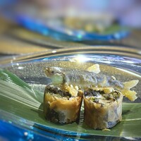 日本料理 TOBIUME - ◆苦み「遡上」・・天竜川の「稚鮎」、揚げ物と春巻きで。