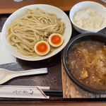 Tsukemen Ichirin - 『つけ麺中盛り(1,000円)』、『味玉(100円)』、『半ライス(50円)』