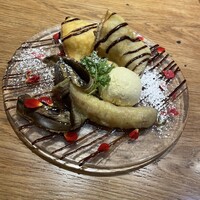 Seafood bar Ermitage 横浜鶴屋町店 - 薪焼きバナナのクレープ Seafood bar Ermitage 横浜鶴屋町店 - 薪焼きバナナのクレープ