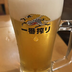 中国ラーメン揚州商人 - 生ビール（¥600）※クーポンで半額