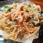 魚虎千両 - 桜海老と新生姜かきあげ980円アップ