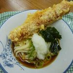 竹清 - うどん（1玉） 200円、ちくわ天 120円